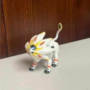 Solgaleo Pokémon White and Orange Lion Figurine